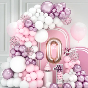 Pink Themed Balloon Chain for Birthday Party Decoration