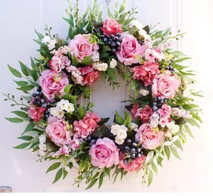 Christmas Wreath Red Gift Wired Edge Ribbon Wreath Christmas Bows/ Christmas Decoration Flower Wreath/ Christmas Tree Decoration