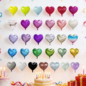 18 Inch Foil Heart Balloons Candy Color Love Balloon Sweet Party Decorations For Birthday Wedding Valentines Baby Shower