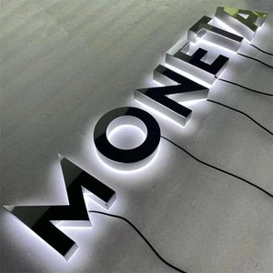 Custom 3D Acrylic LED Logo Sign Frame Customizable Color 2-Year Warranty For Indoor Electronic Signage Company/Shop Decoration
