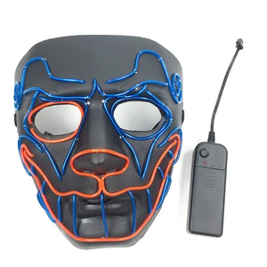 Halloween Party Mask Sound and Voice Activated LED Mask for Rave Events