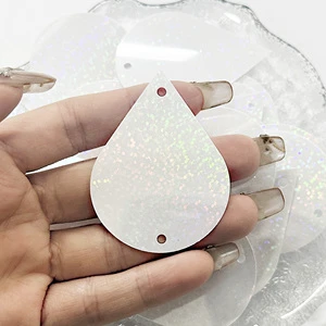 Iridescent Large Teardrop Sequins - 60x45mm Fancy Paillette For Stage Costume & DIY Festival Decor - Bulk PVC Sequin Supplies