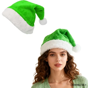 PESENAR Christmas Santa Hat Soft Plush Santa Festival Noel Hat New Year Family Home Decoration