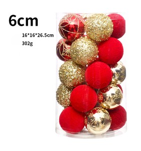 Wholesale 25PCS Christmas Ball Ornaments 6cm Plastic Shatterproof Xmas Tree Hanging Decorations for New Year Party Holiday Decor