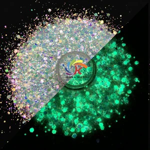 In Stock Solvent Resistant Glow in the Dark Chunky Glitter Wholesale Bulk