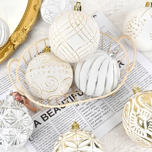 6-9CM Christmas Plastic Ball Charm for Christmas Day Tree Scene Decoration Pendant Holiday Supplies Product