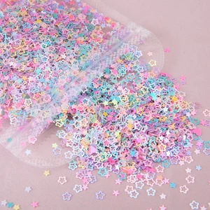 500g/Lot Assorted Hollow PVC Sequins Accessories Star Pattern Glitter Paillettes for Festival Decoration Confetti Mainland China