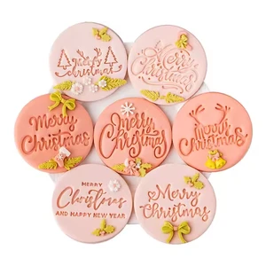 Cake Decoration Supplies Christmas Greetings Birthday Decoration Accessories Cake Mold Cutting Baking Tools