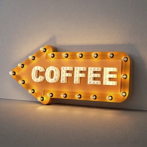 Custom 3D Metal Illuminated Sign Box Marquee Lights Sign Bulb Word Marquee Sign