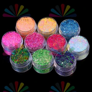 Bulk Holographic Glitter Powder Wholesale - Hexagon PET Chunky Mixed Glitter For Cosmetics and Crafts
