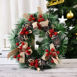 New Christmas Decoration Wreath Handmade Christmas Wreath Door Hanging Window Prop Ornaments