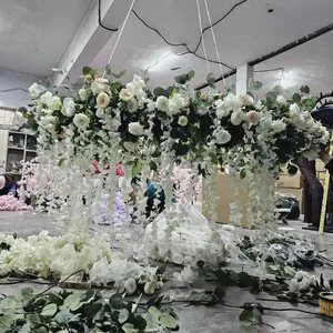 P-022 Ceiling Decor Hanging Artificial Flowers Arrangement Ceiling Flower Garland Wedding Decoration