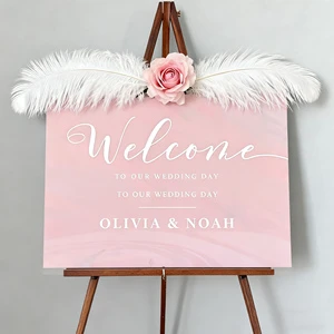 Custom Various Sizes Welcome Signage Mirror Acrylic Welcome Sign Welcome to Our Wedding