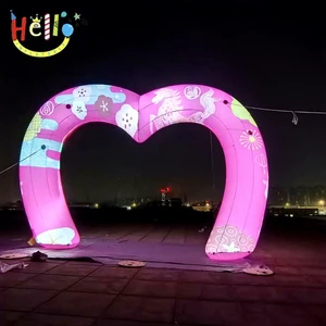 Customizable Inflatable love Arch with Electric Air Pump and Multi-Color for Event Decor
