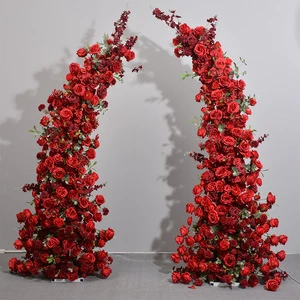 Wholesale Rose Artificial Silk Rose Arch Flowers Backdrop Wedding Party Decoration