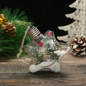 New Popular Christmas Ornament Tree Light Christmas Tree Decorative Ball LED Hanging Transparent Christmas Ball Bulb