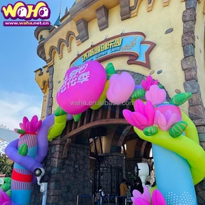 Wedding Flower Arch pink Flower Arch Inflatables Park