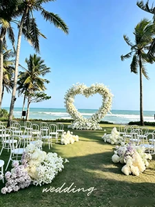 2026 New Personalized 8ft*8ft Natural Style Heart Shaped Flower Arch Backdrop for Indoor Wedding Proposal Party Events Decor