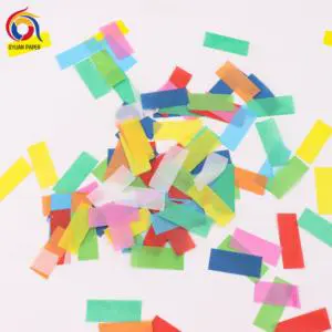 Customized Flameproof Multicolor 5*2cm Rectangle Confetti Paper for Wedding
