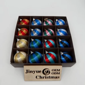 Wholesale Painted Christmas Balls Decoration Props Christmas Tree Decorations Christmas Balls Plastic Ornaments Silk Wave Ball