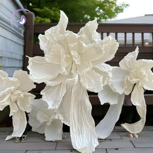 Elegant Durable Hand Crafted Modern Style Customized Color Indoor/Outdoor Wedding Ceiling Decorations Giant Paper Flower