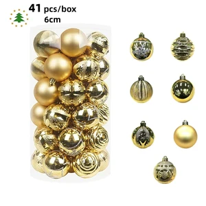 Jintai High End Custom Logo 6cm Golden Luxury Big Birthday Decoration Christmas Balls Personalized Christmas Ornament Ball