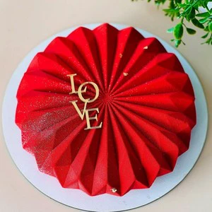 Acrylic Reusable Eco-Friendly Valentine's Day Wedding Heart Shape Cake Toppers