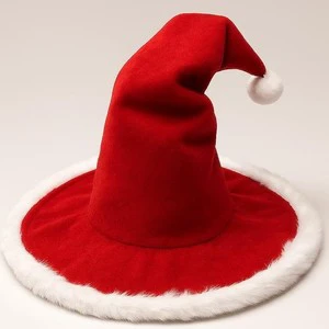 Wholesale High-quality Custom Faux Fur Christmas Santa Hat-Adjustable Children's Unisex OEM Party Hat for Holiday Bulk Orders