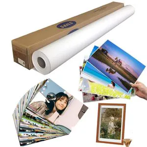 Wholesale High Glossy Water-based Dye Ink Printable Photo Paper with UV & Water Resistance Opaque Roll for Photography