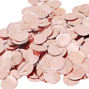 Wholesale 1.5cm Paper Foil Rose Gold Confetti Bulk Paper Table Confetti Birthday Decoration