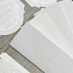 Custom Die-Cut Wedding Menu Cards With Guest Name Place Cards Single Side Color Print On Paper Wax Seals