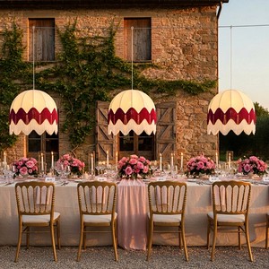Fabric Lampshade Wedding With Adjustable Height Remote Control Dimmable Tassels White Finish Chandelier Hanging Pendant Lamp