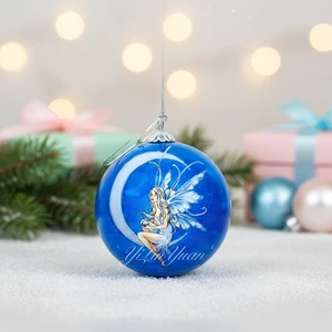 Factory Custom Novel Hand-painted Glass Christmas Decoration Balls Christmas Tree Ornaments