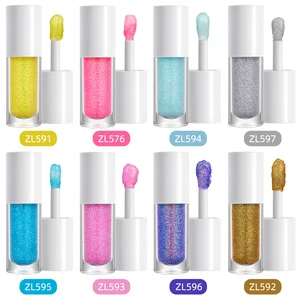 Festival Make up Holographic Face Body Chunky Glitter Gel Private Label 8 Colors Sequins Chunky Diamond Glitter Gel