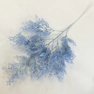 Hot Sale Hotel Wedding Theme Light Blue Series Silk Plastic Flower ROMANTIC Customizable Ceiling Wedding Wall Decorations QJ