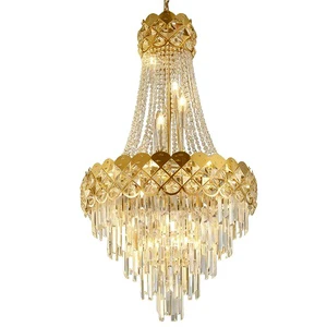 Wedding Light Party Wedding Ceiling Decoration Ceiling Lamp Drop Light Gold Acrylic Crystal Chandelier Pendant Light