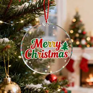 Acrylic Blank Christmas Tree Hanging Ornaments-Clear Mirror Bauble Balls Eco-Friendly Durable Factory Wholesale Price for Home
