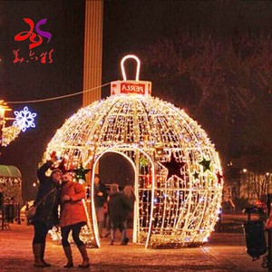 HOYECHI Outdoor Garden Park Led Luxury Luzes De Natal Exterior Decoration Purple Christmas Motif Balls