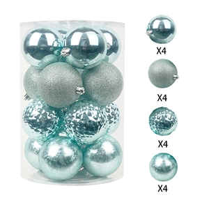 Guangzhou Factory Wholesale Custom Logo Personalized Mixed Christmas Ball Set Plastic Christmas Ball Decorations
