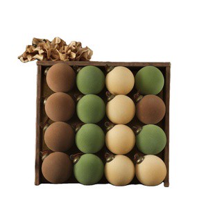 Velvet Christmas Balls Bulk Flocked Plastic Xmas Decorative Hanging Ornaments for Tree Stand and Accessories