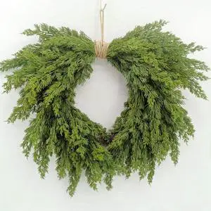 Cypress Leaf Christmas Circle Decorated Christmas Wreaths