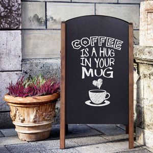 40-Inch Wood A-Frame Advertising Board Chalkboard Style Sidewalk Wedding Signage