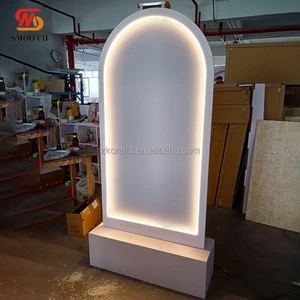 ZKAI Guest Name List Board LED Glowing Background White Light up Acrylic Welcome Sign List Sign for Wedding Reception