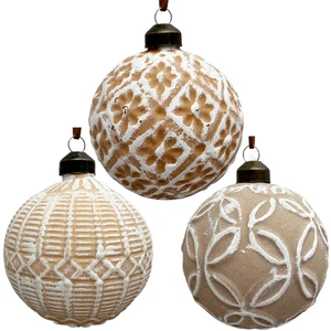 Cross-border New Factory Dongfeng Brand Christmas Tree Ornaments Handicraft Glass Balls Customized Color Dia8cm Home Decor