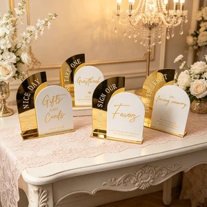 JD JD-B-054 New Acrylic Wedding Sign Modern Wedding Ceremony & Guest Reception Decor Party Tabletop Ornament