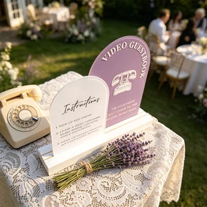New Acrylic Wedding Sign, Modern Wedding Ceremony & Guest Reception Decor, Party Tabletop Ornament