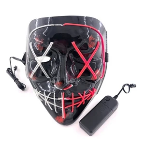 Purge Masks Election Mascara Costume DJ Party Light Up Led Masks EL Mask