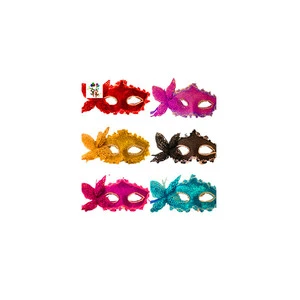 Custom Cheap Plastic Venetian Mardi Gras Party Dance Glitter Masquerade Masks HPC-2666