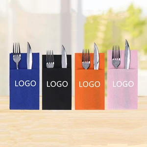 Wholesale Eco-Friendly Recyclable Custom Print Disposable 1-Ply Airlaid Napkins Linen Feel Dinner Wedding Party Color Paper