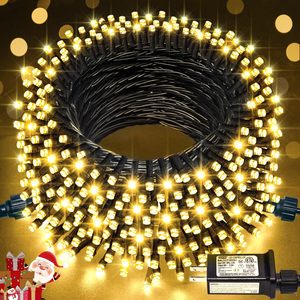 LED Christmas IP44 Waterproof Fairy String Light Dark Green Wire Outdoor Garden Street Tree Wedding Party Decoration